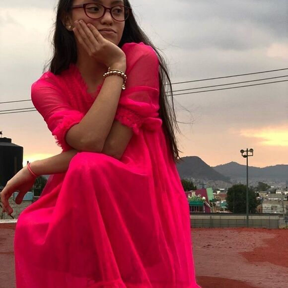 H&M Divided Bright Pink Party Dress Small Barbiecore Barbie Core - Picture 2 of 5